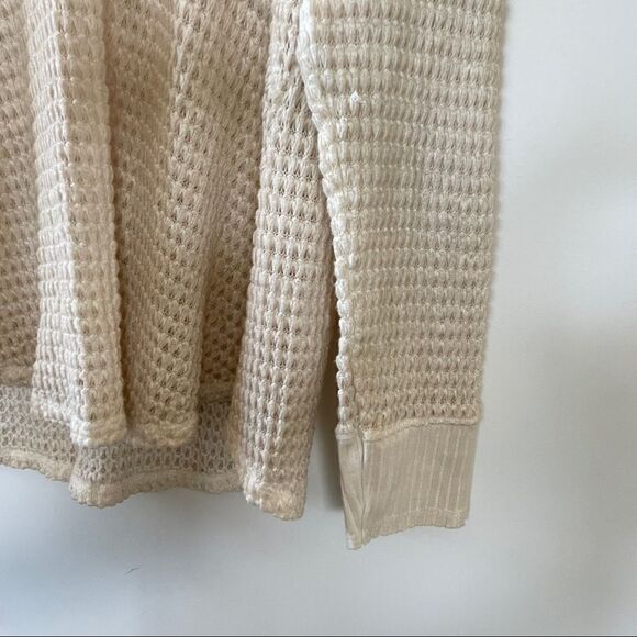 One World Cobble Knit Pullover Sweater Sand Semi-Sheer L - Picture 9 of 11